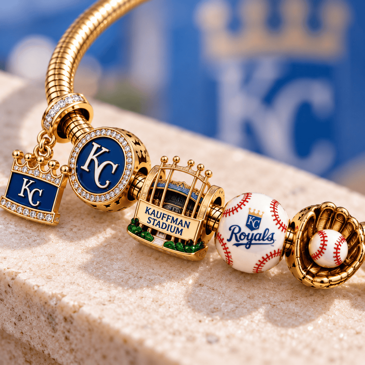 KCR Gold Charm Bracelet Set TTN