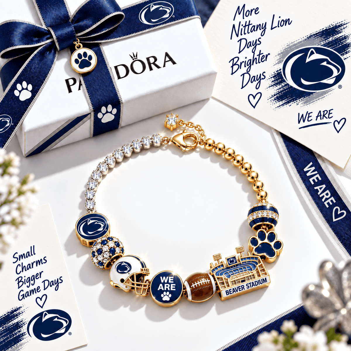 PSNL Gold Charm Bracelet Set BMD