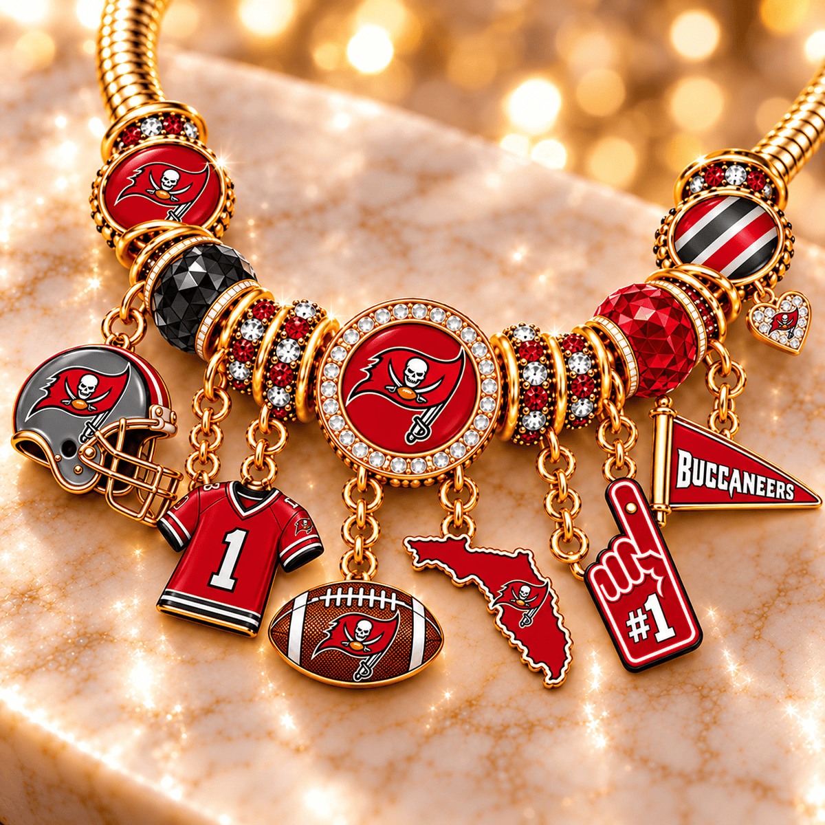 TBB Gold Charm Bracelet Set PNPA