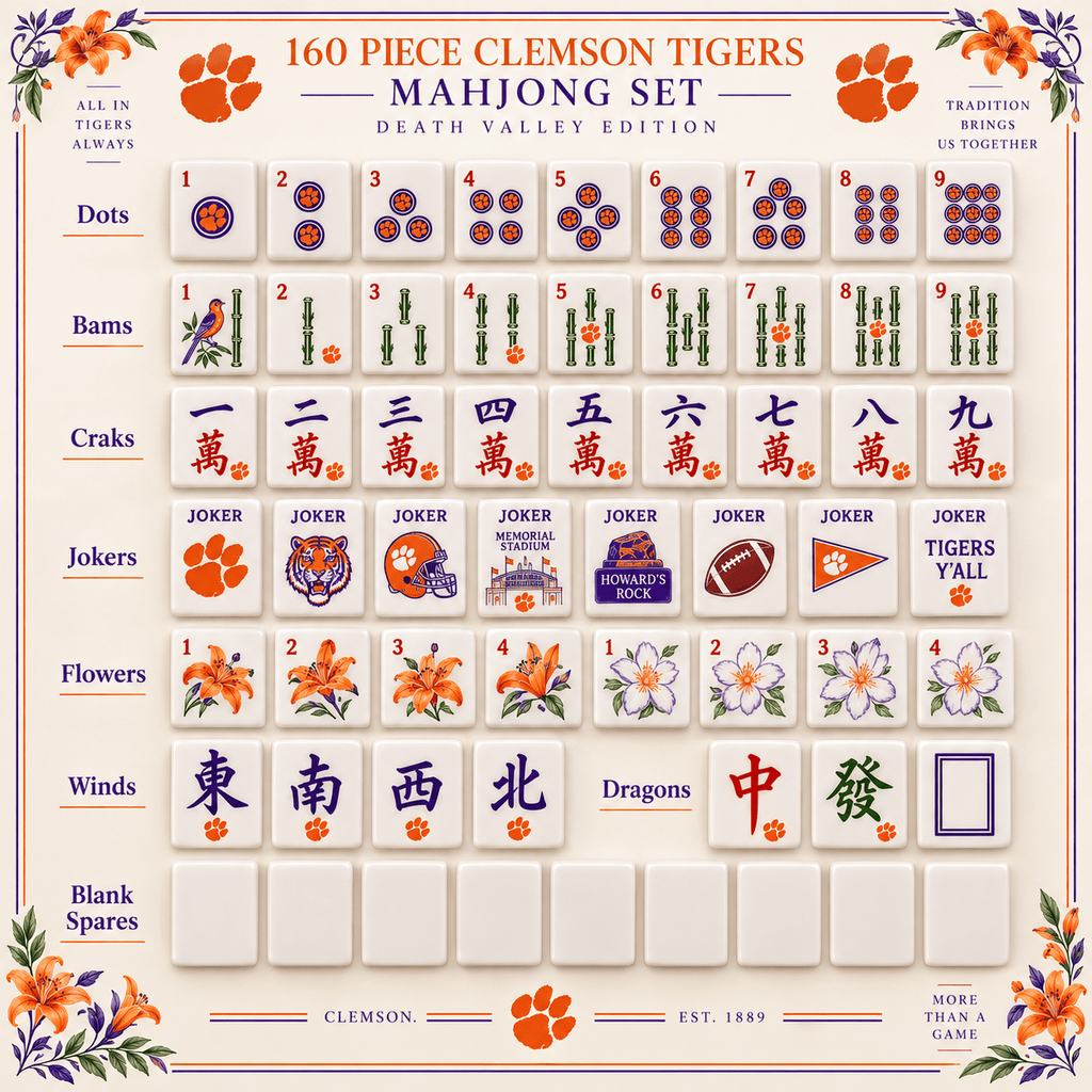 Premium CTFB Mahjong Tiles Set TNSM