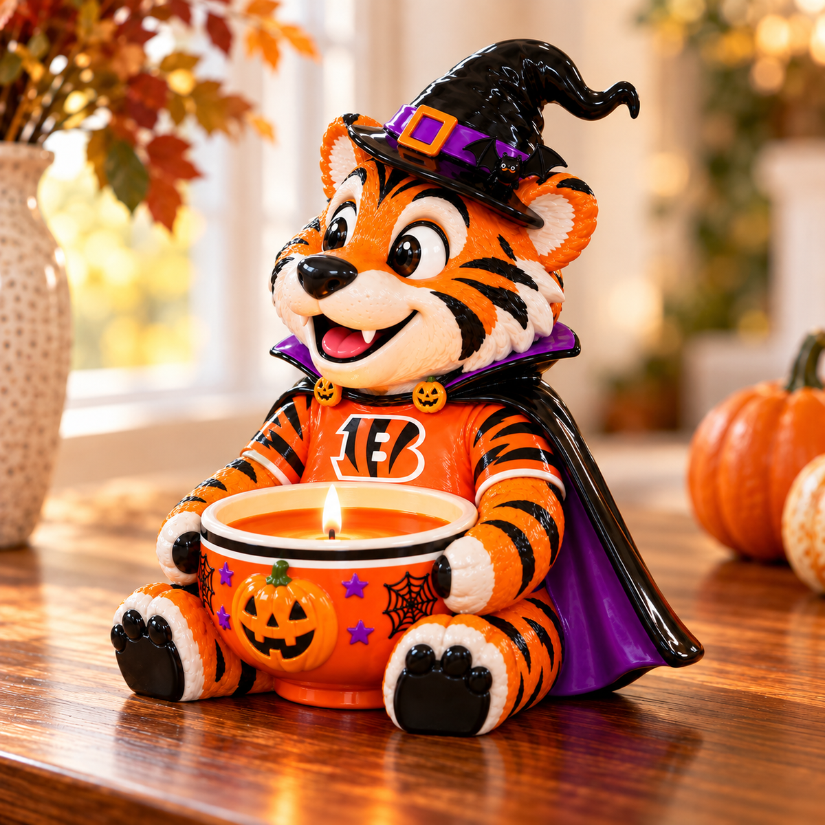 DTLN Halloween Candle Holder – Spooky Game Day Decor PNPA